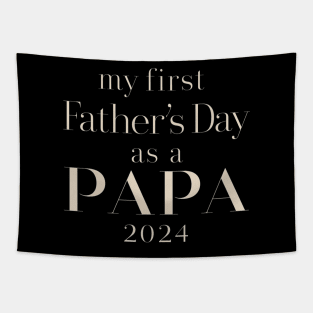 First Time Papa Est 2024 Tapestry