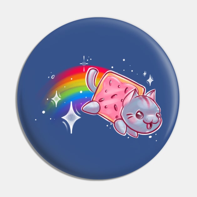 Nyah Cat Kawaii Pin by InkyMcStapleface