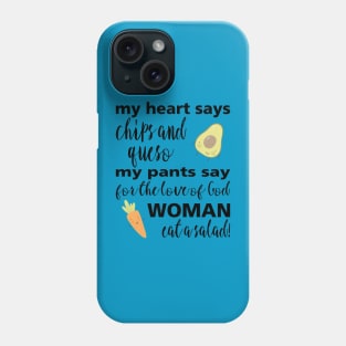 Cage fight: Chips and Queso vs. Salad! Phone Case