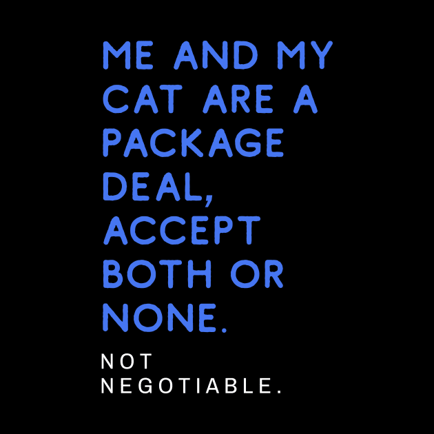 Cat love not negotiable blue by TeeCats