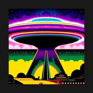 Area 51 – Trippy Retro UFO 81 T-Shirt