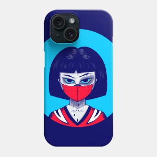 Girl with a mask Phone Case