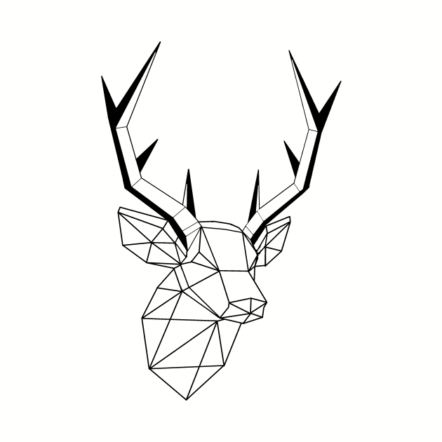 Geometric Stag Trophy by Roosiff