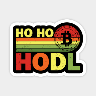 Bitcoin Santa  Ho Ho Hodl  Crypto santa Christmas Magnet