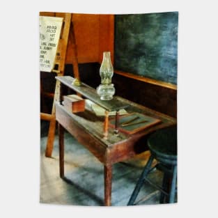 Teachers - Teacher's Desk With Hurricane Lamp Tapestry