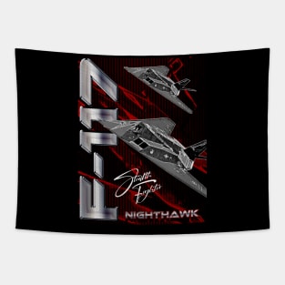 F-117 NIGHTHAWK T SHIRT STEALTH FIGHTER BOMBER JET PLANE Tapestry