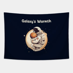 Astronaut in space hugging the stars Tapestry