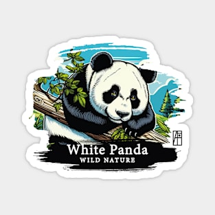 White Panda - WILD NATURE - WHITE PANDA -1 Magnet