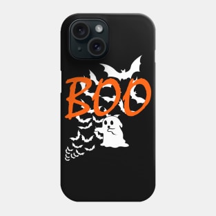 Boo Ghost Halloween Spooky Bats and Ghosts Phone Case