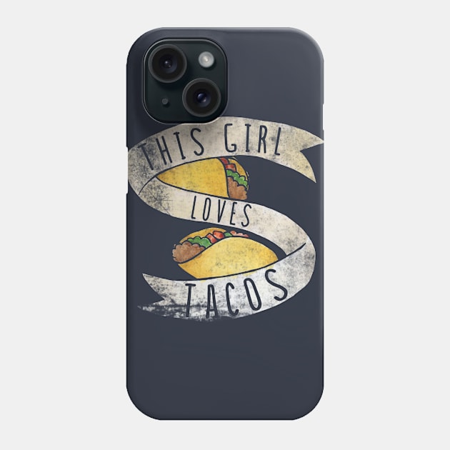 This girl loves tacos Phone Case by bubbsnugg