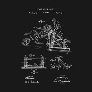 American Football Training Sled Patent Blueprint 1959 T-Shirt