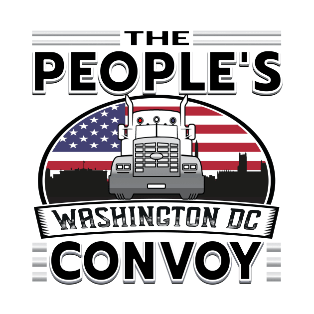 PEOPLES CONVOY TO DC IN THE USA WITH FLAG GIFTS by KathyNoNoise