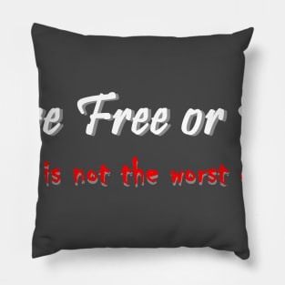 Live Free or Die (dark background) Pillow