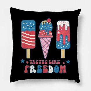 Tastes Like Freedom 4th of july Design Pillow