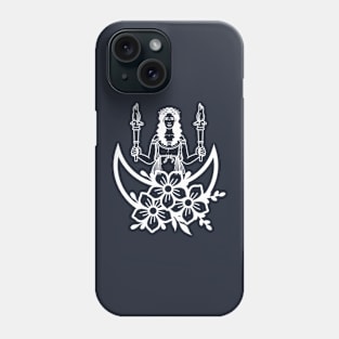 Floral Moonlit Goddess Hekate Phone Case