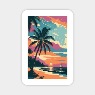 Sunset at the beach Magnet