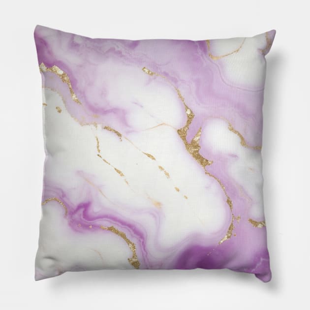 marble pastel lilac gradient Pillow by fleurdesignart