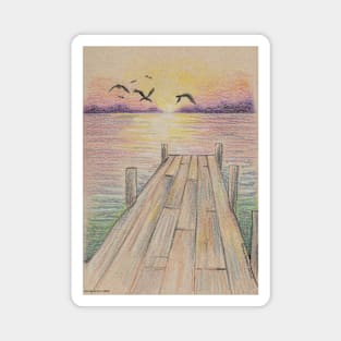 Sunset Pier Magnet