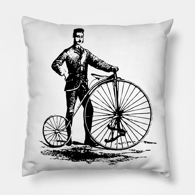 Historic High Wheel Pillow by JFDesign123