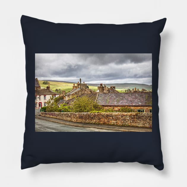 Alston Town Roof Tops Pillow by tommysphotos