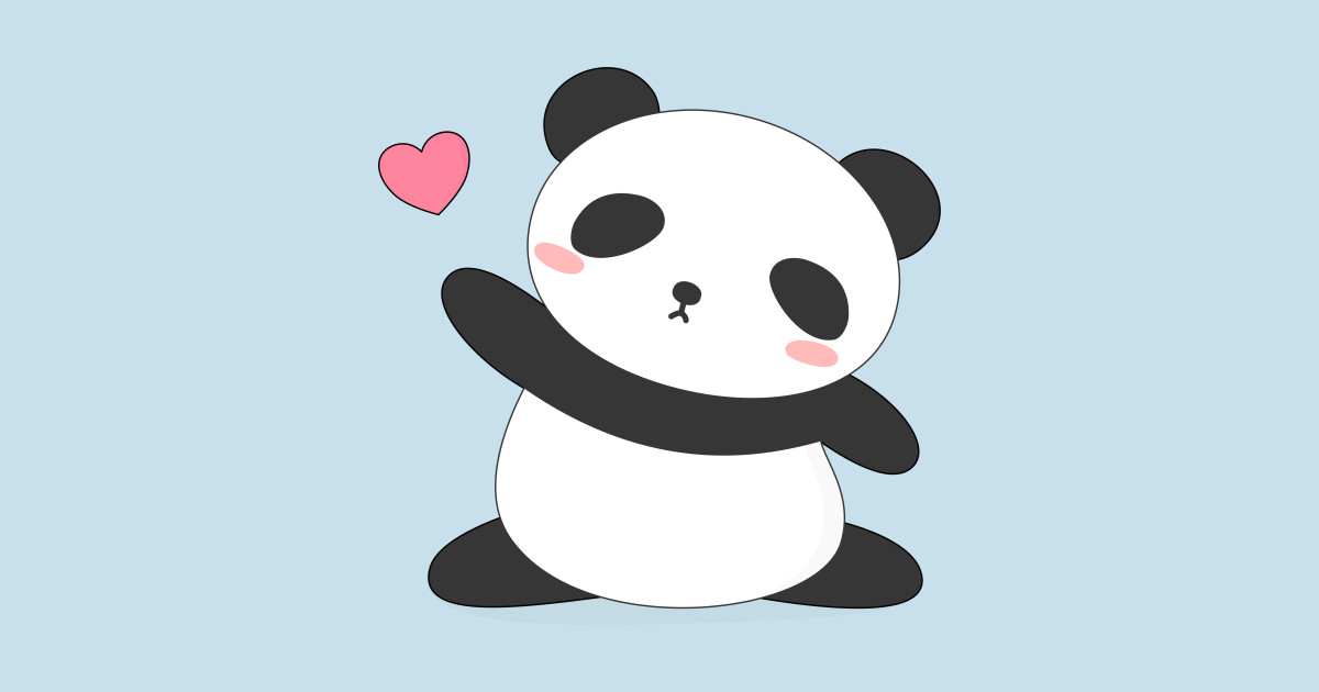 Kawaii Cute Panda Bear T-Shirt - Cute Pandas - T-Shirt | TeePublic