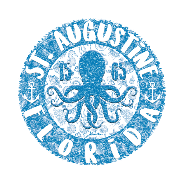 Discover St. Augustine, Florida, with Octopus - St Augustine - T-Shirt