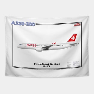 Airbus A220-300 - Swiss Global Air Lines (Art Print) Tapestry