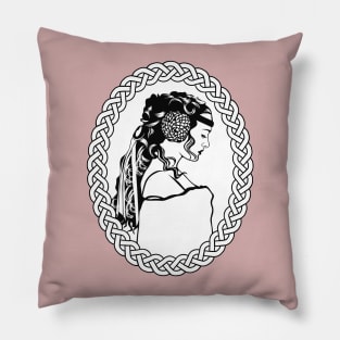 Space Queen Sketch (Meadow Picnic Version) Pillow