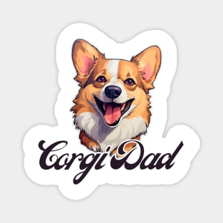 Corgi Dad T-Shirt - Dog Lover Gift, Pet Parent Apparel Magnet