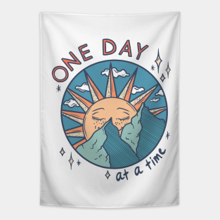 One Day At A Time Tapestry - One Day at a Time by Luck and Lavender Studio