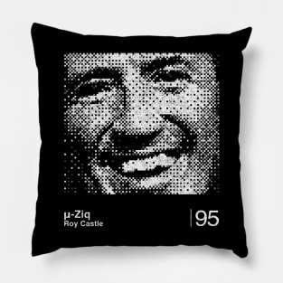 µ-Ziq / Minimalist Graphic Artwork Fan Design Pillow