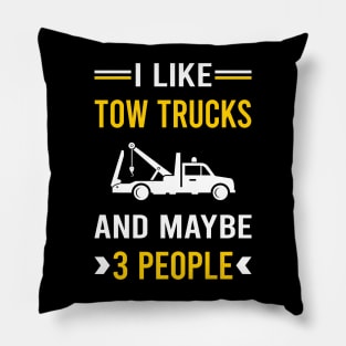 3 People Tow Truck Trucks Pillow