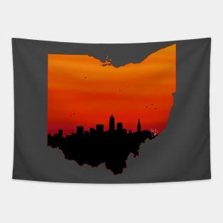 Cleveland Skyline Tapestry