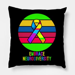 Embrace Neurodiversity Awareness Pillow