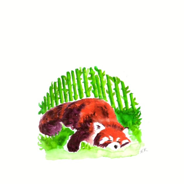 Sleeping Red Panda by RavensLanding