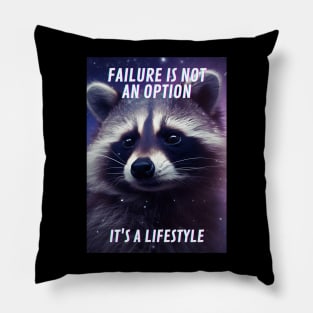 Funny Aesthetic Trash Panda Raccoon Internet Meme Pillow