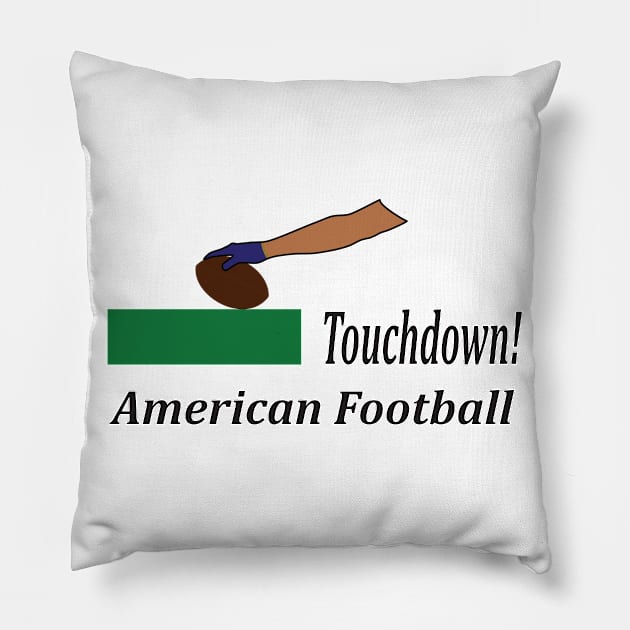 Arm of an american football player making touchdown Pillow by GiCapgraphics