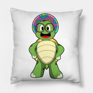 Turtle with Hat Pillow