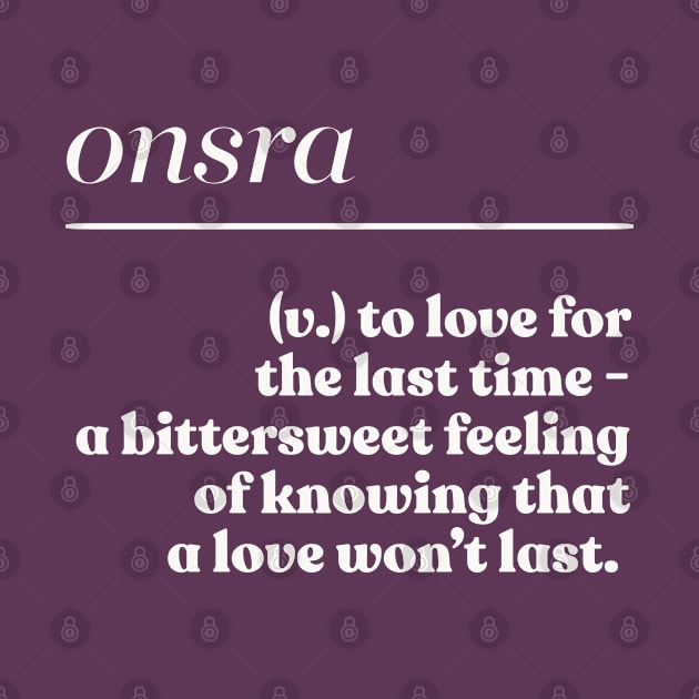 Onsra / Etymology Lover Typography Design by DankFutura