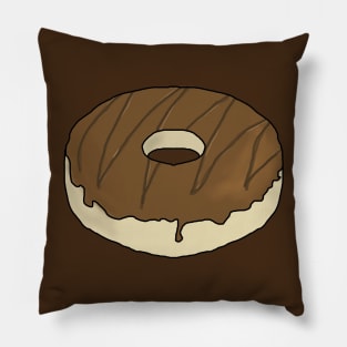 Chocolate Drizzle Donut Pillow