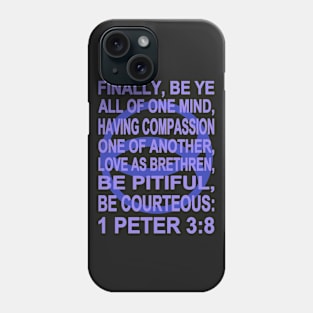 Indigo Ichthys – 1 Peter 3:8 Phone Case