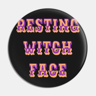 Resting Witch Face Pin