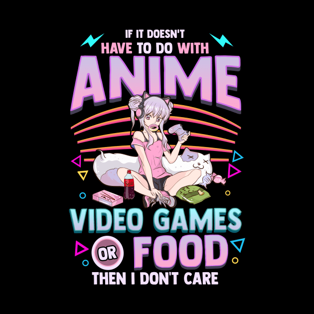 Cute Anime Gamer Girl Funny Kawaii Japanese Manga by theperfectpresents