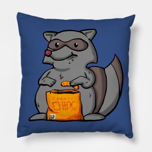 Chubby Raccoon with Cheesy Chips Pillow