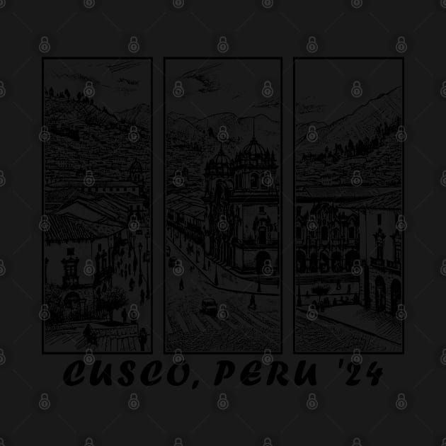 2024 Peruvian Cusco Peru Artistic Hand Drawn Style by Sambastyles