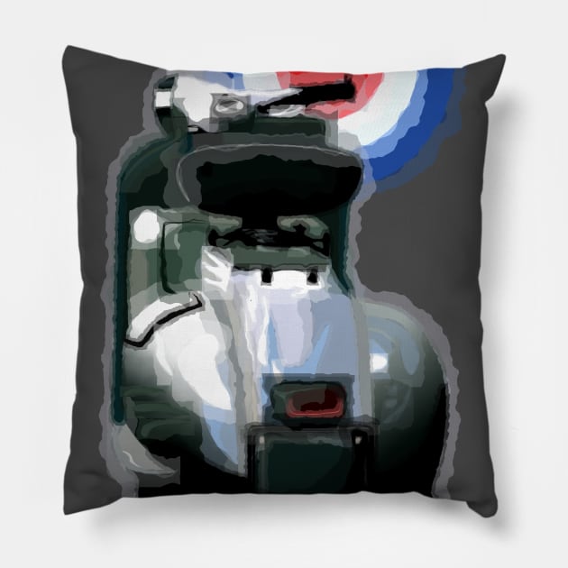 Scooter vespa Pillow by Akira31