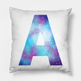 Letter A galaxy Pillow