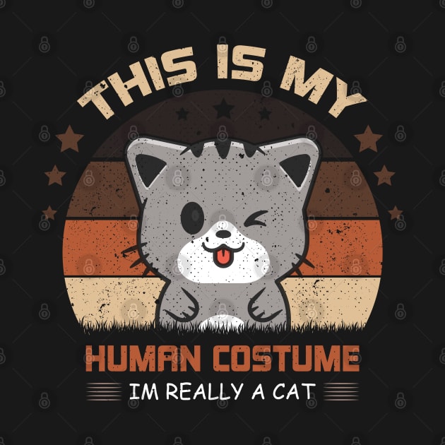 This Is My Human Costume I'm Really A Cat by SbeenShirts