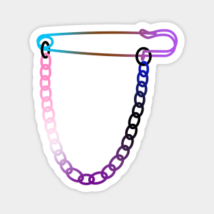 Gender-Fluid Androsexual Safety Pin Magnet