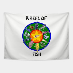 WHEEL...OF....FISH!!!! Darius Style Tapestry